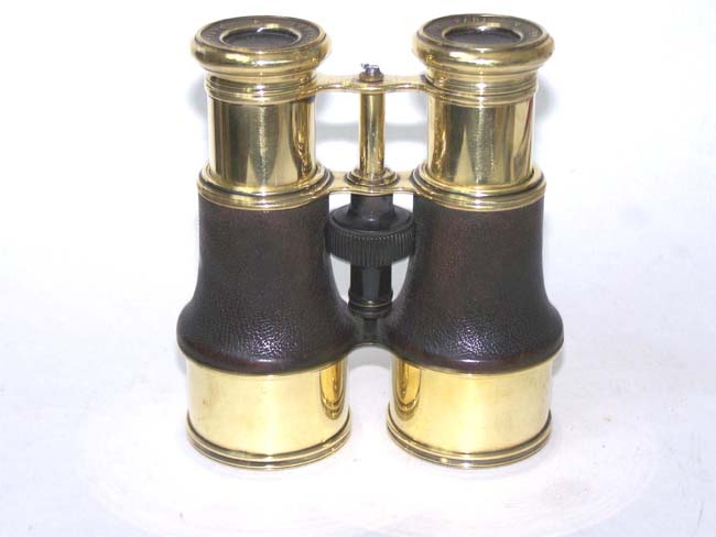 A Very Nice Pair of 19th century Binoculars signed "Lemaire, Paris" complete with a period leather case.